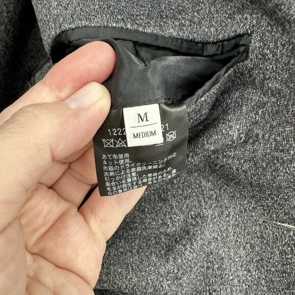 BEAUTY & YOUTH UNITED ARROWS jacket blazer sport coat polyester knit gray M - Picture 7 of 8